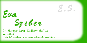 eva sziber business card